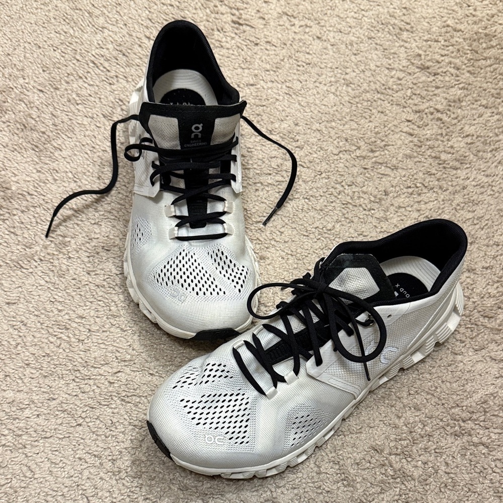 On Running White and Black Performance Sneakers